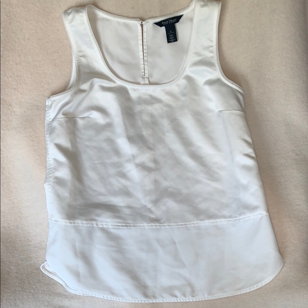 White House Black Market White Tank Top Women’s Size Medium